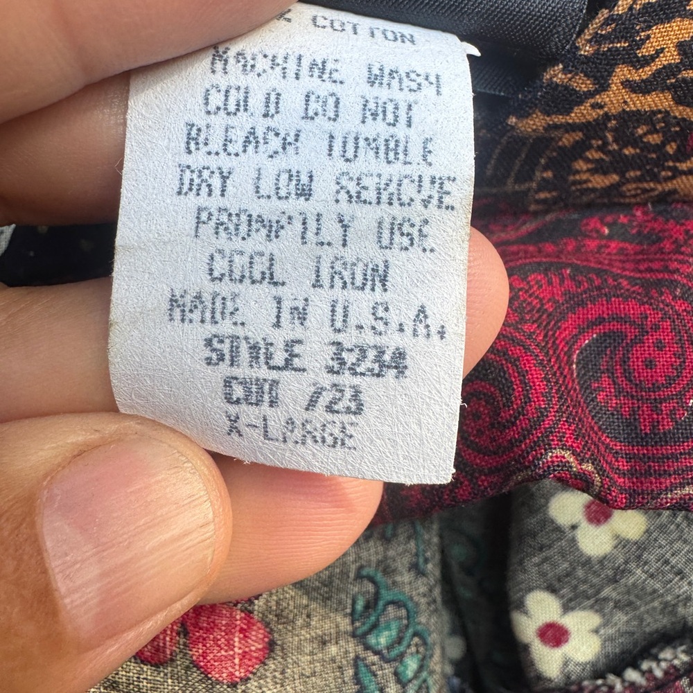 Vintage 90s Western Patchwork Button-Up Shirt - image 5